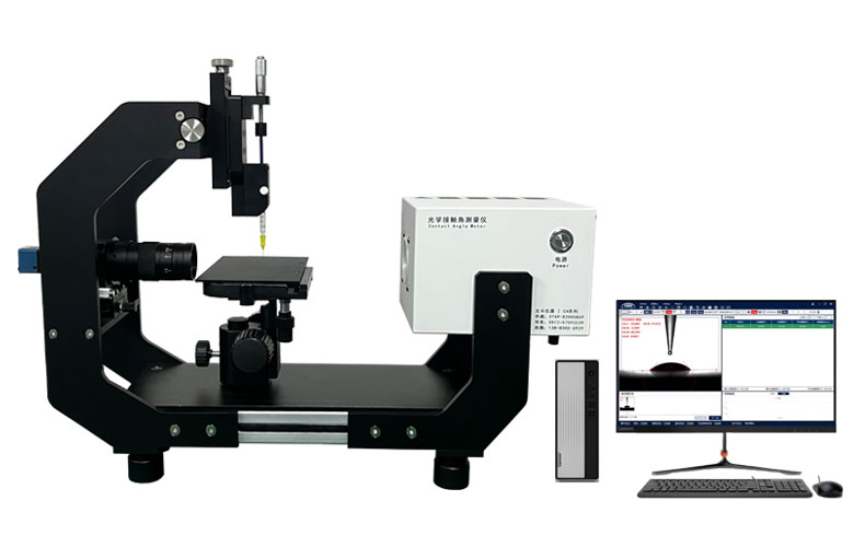 接触角测量仪用于检测纤维涂层材料的质量控制